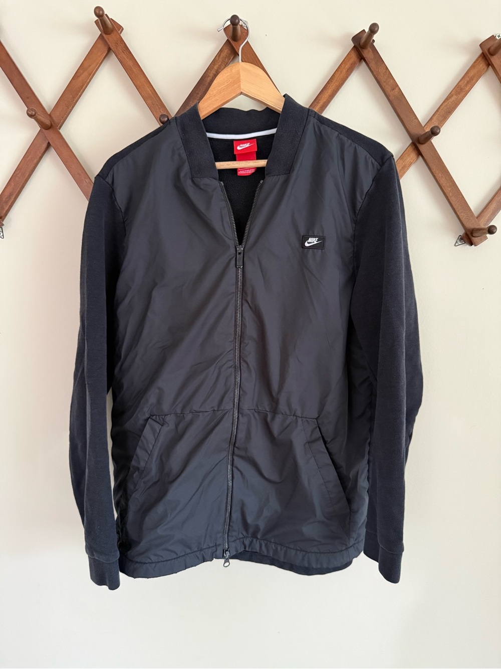 Nike Black Men’s Bomber Jacket with Subtle Logo